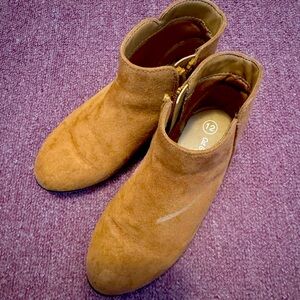 Beige booties, wore a couple times